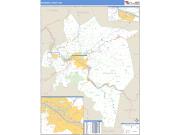 Kanawha County, WV <br /> Wall Map <br /> Zip Code <br /> Basic Style 2024 Map