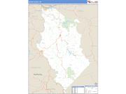 Wayne County, WV <br /> Wall Map <br /> Zip Code <br /> Basic Style 2024 Map