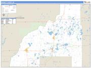 Burnett County, WI <br /> Wall Map <br /> Zip Code <br /> Basic Style 2024 Map