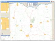 Iowa County, WI <br /> Wall Map <br /> Zip Code <br /> Basic Style 2024 Map