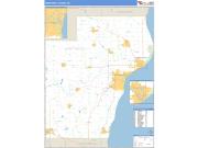 Manitowoc County, WI <br /> Wall Map <br /> Zip Code <br /> Basic Style 2024 Map