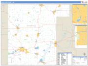 Waupaca County, WI <br /> Wall Map <br /> Zip Code <br /> Basic Style 2024 Map