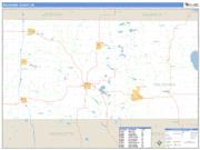 Waushara County, WI <br /> Wall Map <br /> Zip Code <br /> Basic Style 2024 Map