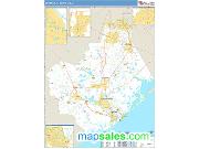 Brazoria <br /> Wall Map <br /> Basic Style 2024 Map