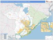 Charleston-North Charleston <br /> Wall Map <br /> Basic Style 2024 Map