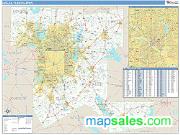 Dallas <br /> Wall Map <br /> Basic Style 2024 Map