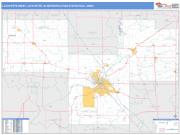 Lafayette-West Lafayette <br /> Wall Map <br /> Basic Style 2024 Map