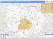 Louisville-Jefferson County <br /> Wall Map <br /> Basic Style 2024 Map