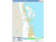 Melbourne-Titusville-Palm Bay <br /> Wall Map <br /> Basic Style 2024 Map