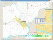 Richland-Kennewick-Pasco <br /> Wall Map <br /> Basic Style 2024 Map