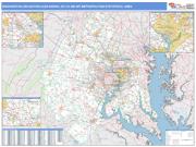 Washington-Arlington-Alexandria <br /> Wall Map <br /> Basic Style 2024 Map