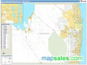 West Palm Beach-Boca Raton <br /> Wall Map <br /> Basic Style 2024 Map