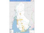 Daphne-Fairhope-Foley <br /> Wall Map <br /> Basic Style 2024 Map