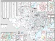 Texas <br /> Wall Map <br /> Premium Style 2024 Map