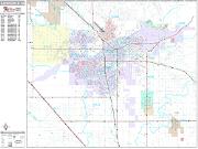 Bakersfield <br /> Wall Map <br /> Premium Style 2024 Map
