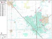 Fresno <br /> Wall Map <br /> Premium Style 2024 Map