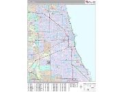 Chicago <br /> Wall Map <br /> Premium Style 2024 Map