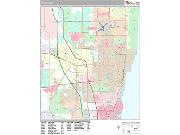 Waukegan <br /> Wall Map <br /> Premium Style 2024 Map