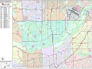 Bloomington <br /> Wall Map <br /> Premium Style 2024 Map