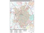 Charlotte <br /> Wall Map <br /> Premium Style 2022 Map