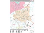 Fayetteville <br /> Wall Map <br /> Premium Style 2024 Map