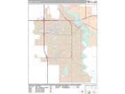 Grand Forks <br /> Wall Map <br /> Premium Style 2024 Map