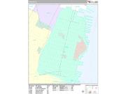 Hoboken <br /> Wall Map <br /> Premium Style 2024 Map
