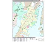Jersey City <br /> Wall Map <br /> Premium Style 2024 Map
