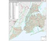 New York 5 Boroughs <br /> Wall Map <br /> Premium Style 2024 Map