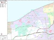 Lorain <br /> Wall Map <br /> Premium Style 2024 Map