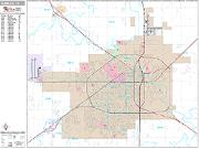 Lubbock <br /> Wall Map <br /> Premium Style 2024 Map