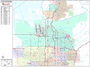 Salt Lake City <br /> Wall Map <br /> Premium Style 2024 Map