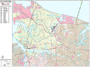 Norfolk <br /> Wall Map <br /> Premium Style 2024 Map