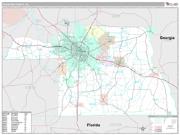 Houston County, AL <br /> Wall Map <br /> Premium Style 2024 Map
