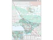 Los Angeles County, CA <br /> Wall Map <br /> Premium Style 2024 Map