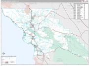 San Luis Obispo County, CA <br /> Wall Map <br /> Premium Style 2024 Map