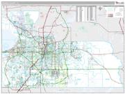 Orange County, FL <br /> Wall Map <br /> Premium Style 2024 Map