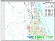 St. Lucie County, FL <br /> Wall Map <br /> Premium Style 2024 Map