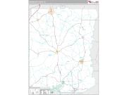 Meriwether County, GA <br /> Wall Map <br /> Premium Style 2024 Map