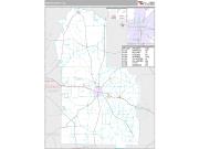 Worth County, GA <br /> Wall Map <br /> Premium Style 2024 Map