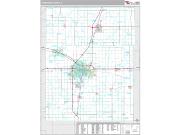 Champaign County, IL <br /> Wall Map <br /> Premium Style 2024 Map