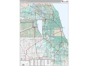 Cook County, IL <br /> Wall Map <br /> Premium Style 2024 Map