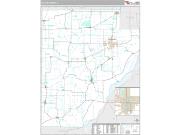 Fulton County, IL <br /> Wall Map <br /> Premium Style 2024 Map