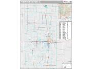 Vermilion County, IL <br /> Wall Map <br /> Premium Style 2024 Map