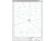 Rush County, IN <br /> Wall Map <br /> Premium Style 2024 Map
