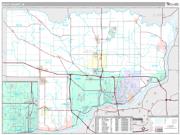 Scott County, IA <br /> Wall Map <br /> Premium Style 2024 Map