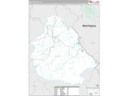 Martin County, KY <br /> Wall Map <br /> Premium Style 2024 Map