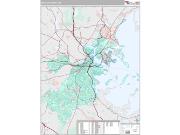 Suffolk County, MA <br /> Wall Map <br /> Premium Style 2024 Map