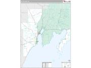 Delta County, MI <br /> Wall Map <br /> Premium Style 2024 Map