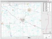 Lenawee County, MI <br /> Wall Map <br /> Premium Style 2024 Map